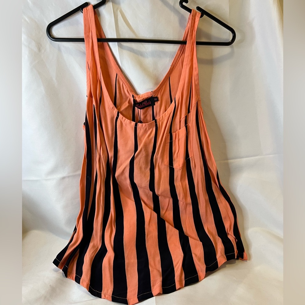 Motel Rock | Medium Coral / Black Tank Top w/ tag